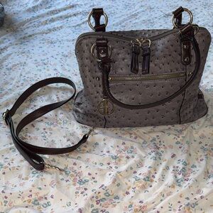 Giani Bernini Ostrich-Embossed Dome Satchel